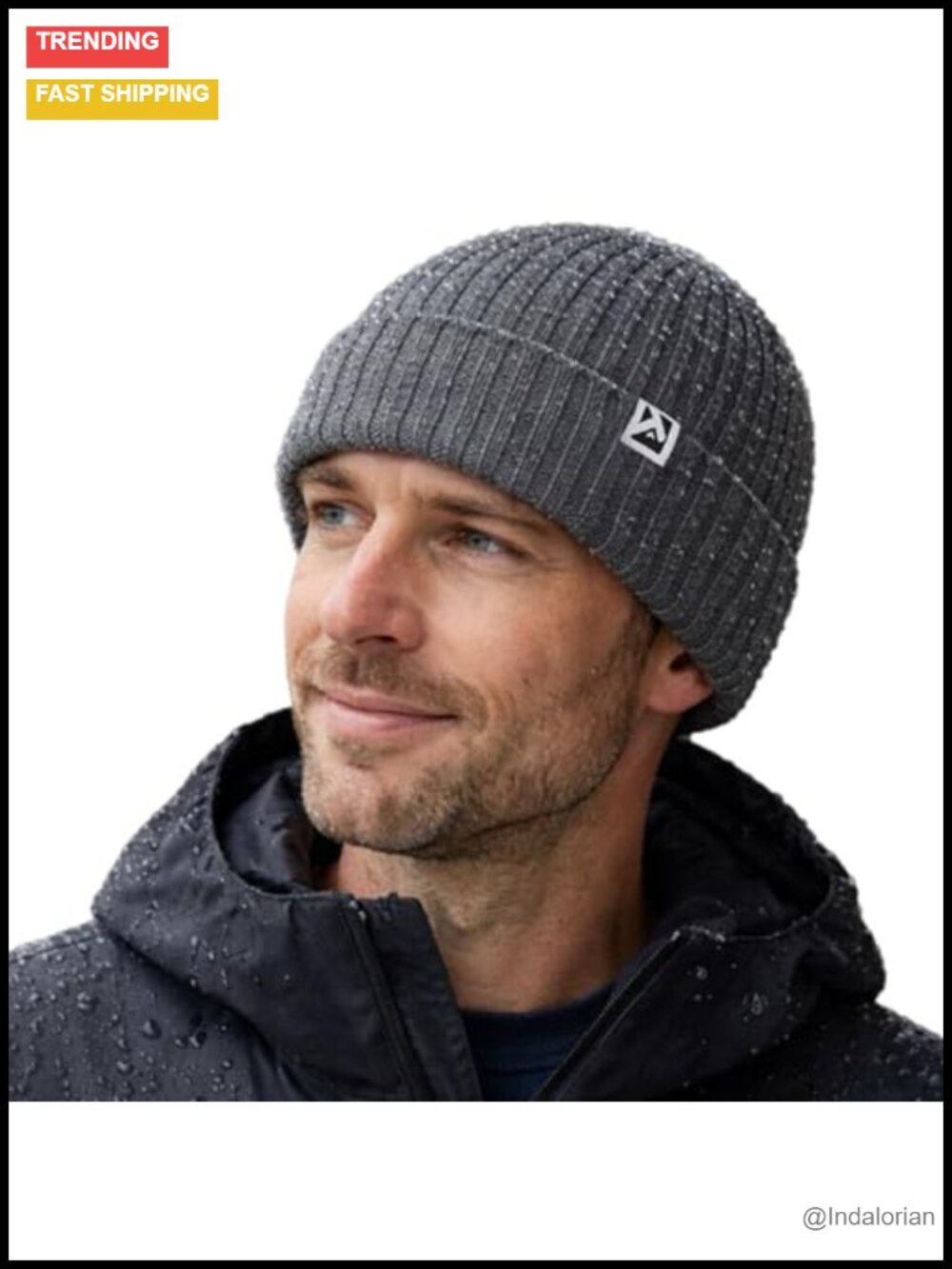 Merino Wool Waterproof Polartec Fleece Lined Cuffed Beanie